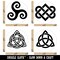 Celtic Symbols Triquetra Knot Triskele Spiral Rubber Stamp Set for Stamping Crafting Planners